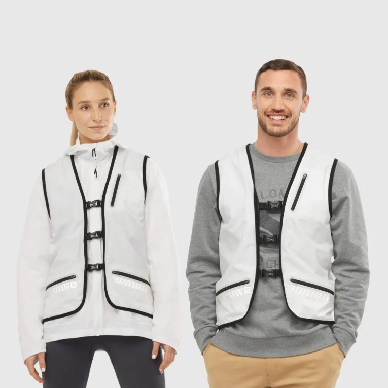 White Salomon Outlife Reversible Utility U Men's Vest | IE YK1980